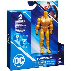 Superman (Gold Chase) - Sealed 4" series figure - DC series Spin Master